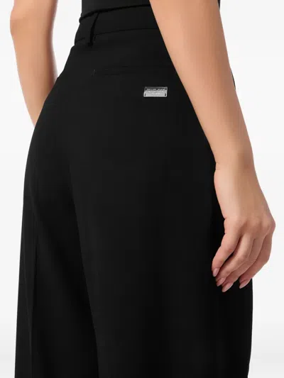 Philipp Plein Dame Straight-leg Trousers In Black