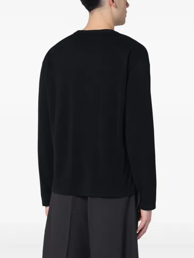 Roberto Collina Cotton Sweater In Black In Black