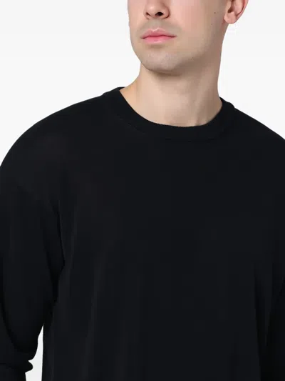 Roberto Collina Cotton Sweater In Black In Black