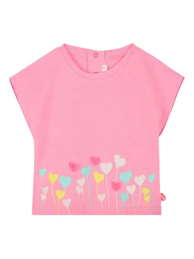 Billieblush Heart-print T-shirt In Pink