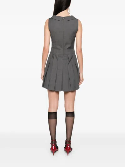 Shushu-tong Pleated Mini Dress In Grey