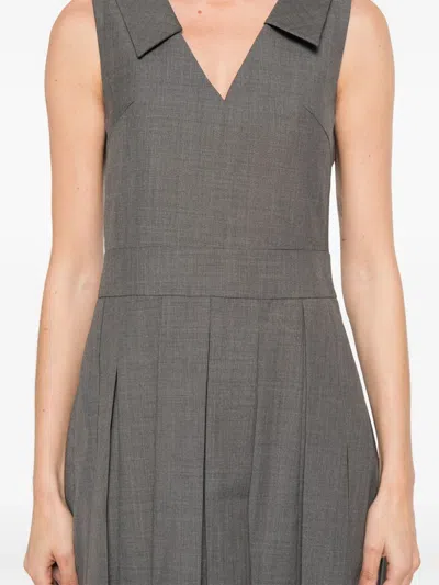 Shushu-tong Pleated Mini Dress In Grey