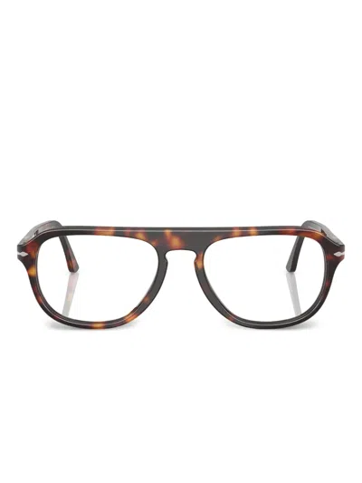 Persol Pilot-frame Glasses In Brown