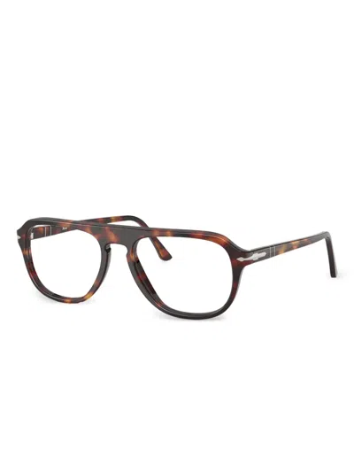 Persol Pilot-frame Glasses In Brown