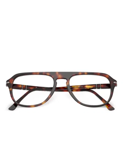 Persol Pilot-frame Glasses In Brown
