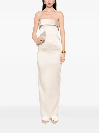 The New Arrivals Ilkyaz Ozel Rhea Maxi Dress In Neutrals
