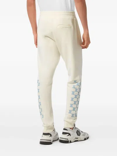 Philipp Plein Logo-patch Track Pants In Neutrals