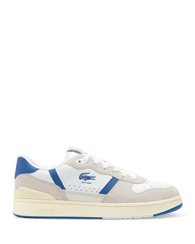 Lacoste Men's Court Cage Sneakers In White/blue