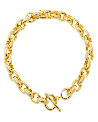 By Adina Eden Chunky Chain Link Toggle Bracelet In Gold