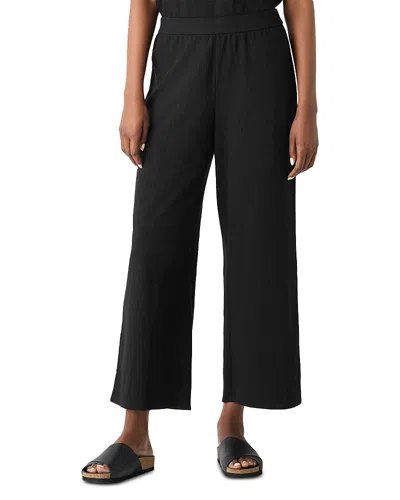Eileen Fisher Petite Wide Ankle Pant In Black