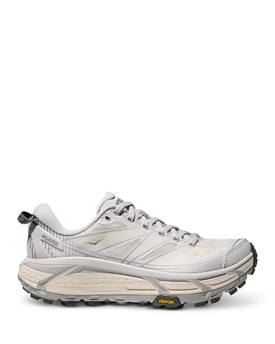 Hoka Mafate Speed 2 Rubber And Mesh Running Sneakers In Cosmic Grey/alabaster