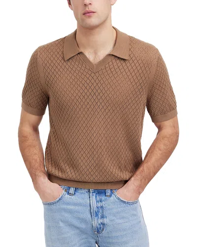 Madewell Diamond Pointelle Stitch Regular Fit Short Sleeve Sweater In Cargo