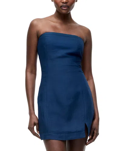 French Connection Birdie Strapless Body-con Minidress In Midnight Blue