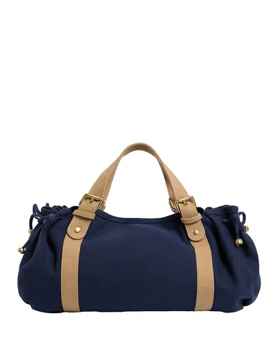 Gerard Darel 24h Khaki Bag In Navy