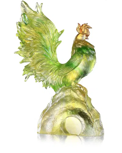 Liuli Dance Of The Spring Wind Crystal Sculpture In Amber/green