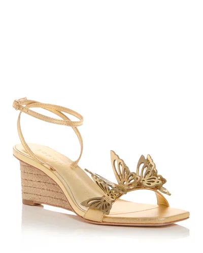 Sophia Webster Women's Vanessa Butterfly Espadrille Wedge Sandals In Gold