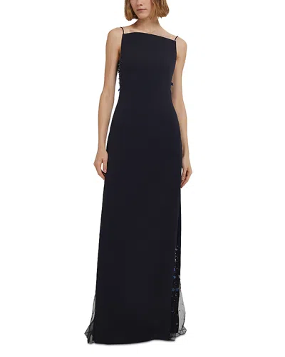 Safiyaa Embellished Leah Gown In Midnight Navy