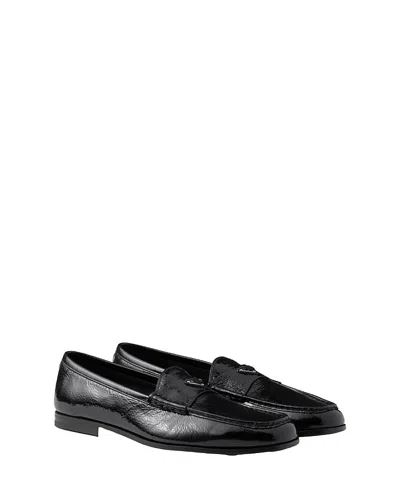 Prada Naplak Leather Loafers In Black