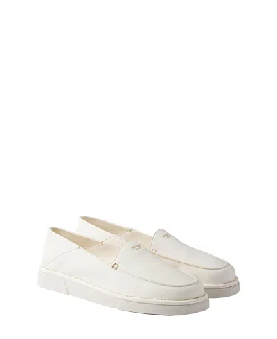 Prada Slip-on Leather Shoes In Neutral