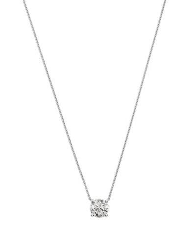 Bloomingdale's Fine Collection Diamond Certified Solitaire Pendant Necklace In 14k White Gold, 1.50 Ct. T. W. In White