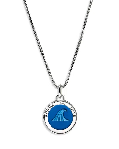 John Hardy Wave Talisman Necklace In Silver