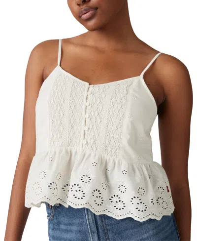 Levi's Women's Cora Embroidered Blouse In Whisper White