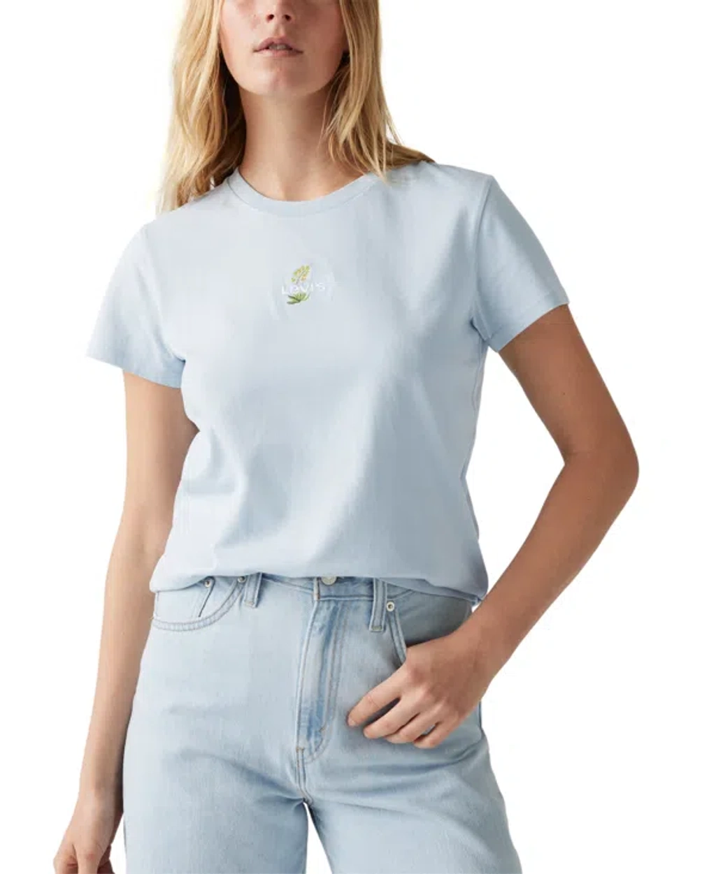 売れ筋商品|||リーバイス Tシャツ トップス レディース Women's Perfect Graphic Logo Cotton T-shirt Cactus Plant Bw Emb Skyway Levi's Women's Perfect Graphic Logo Cotton T-shirt In Cactus