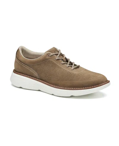 Johnston & Murphy Men's Hayden Perforated U-throat Sneaker In Taupe Nubuck