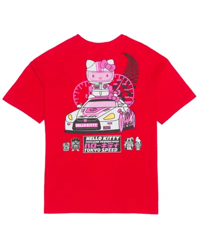 Hybrid Men's Hello Kitty Short Sleeve T-shirt In Red