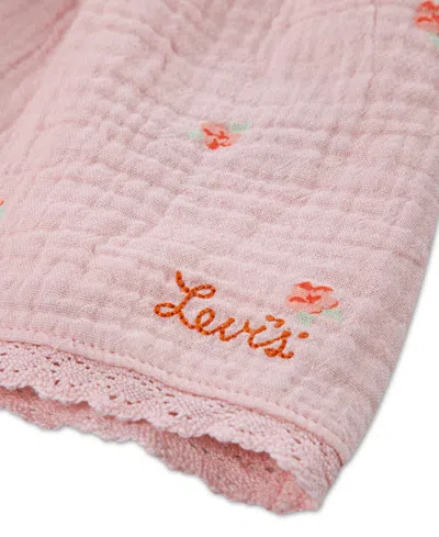Levi's Toddler Girls 2-piece Tie Tank Top And Shorts Set In Pink