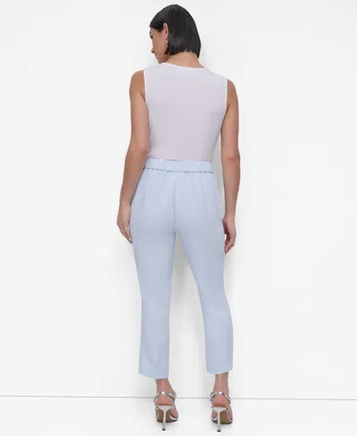 Dkny Women's High Rise Cropped Straight-leg Pants In Skyway