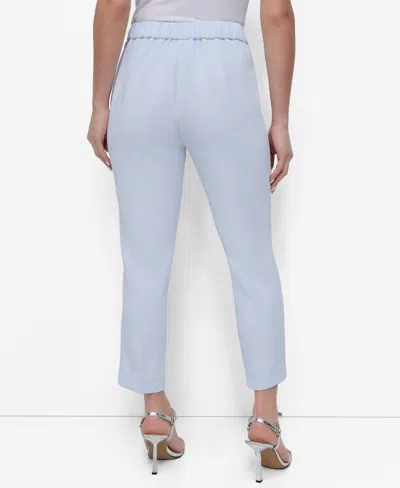 Dkny Women's High Rise Cropped Straight-leg Pants In Skyway