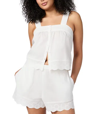 Gap Body Women's Cotton Short Eyelet Pajama Set In White