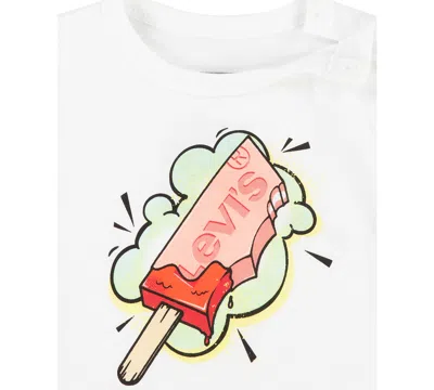 Levi's Baby Boys Popsicle T-shirt & Denim Shorts, 2 Piece Set In Natural