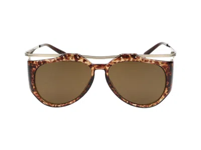 Saint Laurent Eyewear Sunglasses In Havana Gold Brown