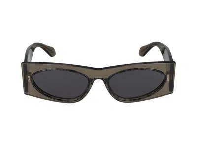 Alaïa Rectangular Frame Sunglasses In Brown Brown Grey