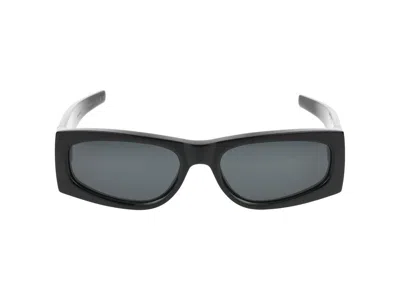 Saint Laurent Eyewear Rectangular Frame Sunglasses In Black Black Black