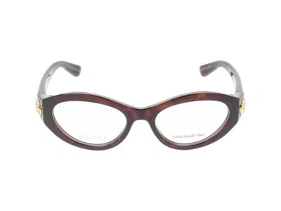 Gucci Eyeglasses In Havana Havana Transparent