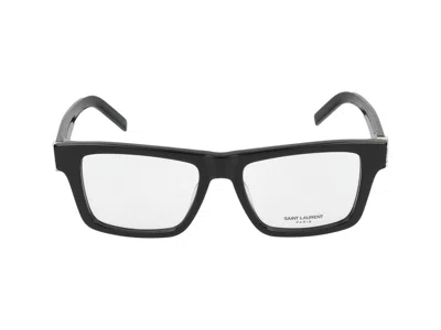 Saint Laurent Eyeglasses In Black Black Transparent