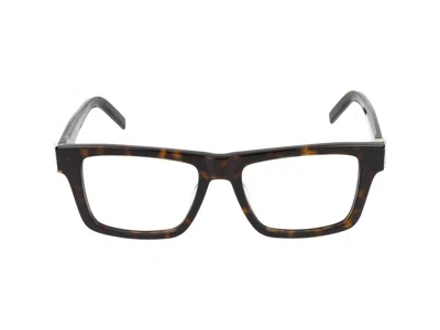 Saint Laurent Eyeglasses In Havana Havana Transparent