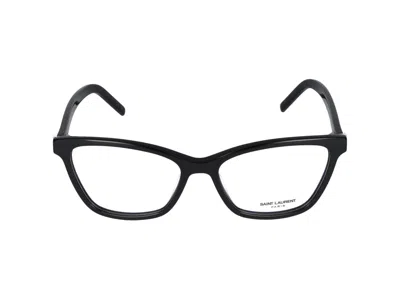 Saint Laurent Eyewear Optical In Black Black Transparent