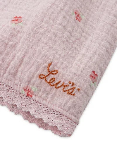 Levi's Toddler Girls 2-piece Tie Tank Top And Shorts Set In Pink