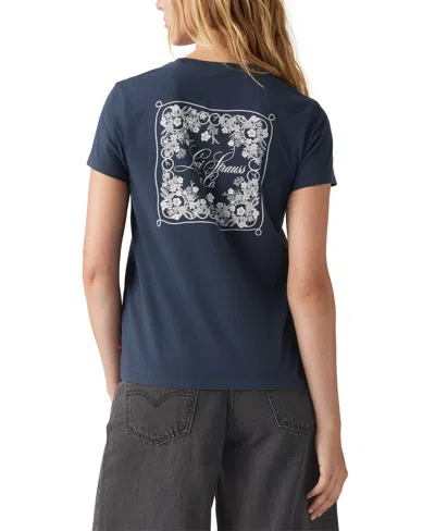 Levi's Women's Perfect Graphic Logo Cotton T-shirt In Blue