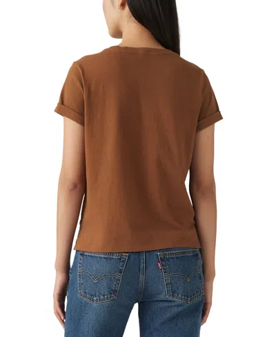 Levi's Graphic Margot T-shirt In Emb Flower Pocket Egret