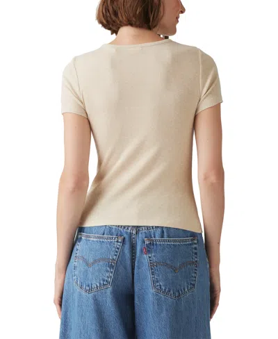 Levi's Women's Classic Hayes Tee In Oatmeal Heather B0279 Bros