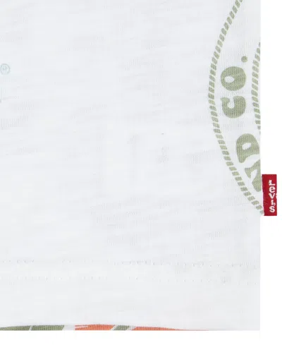 Levi's Big Boys Heritage All-over Print T-shirt In Bright White