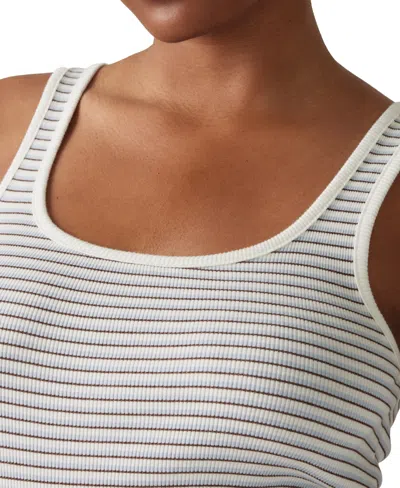 Levi's Women's Essential Ribbed Tank Top In Indigo Stripe Skyway