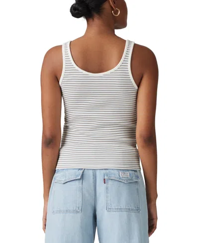 Levi's Women's Essential Ribbed Tank Top In Indigo Stripe Skyway