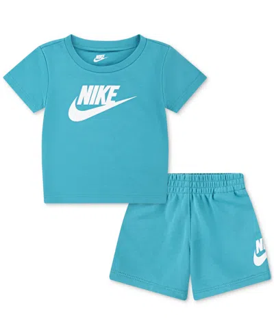Nike Baby Club T-shirt & Shorts, 2 Piece Set In Dusty Cactus