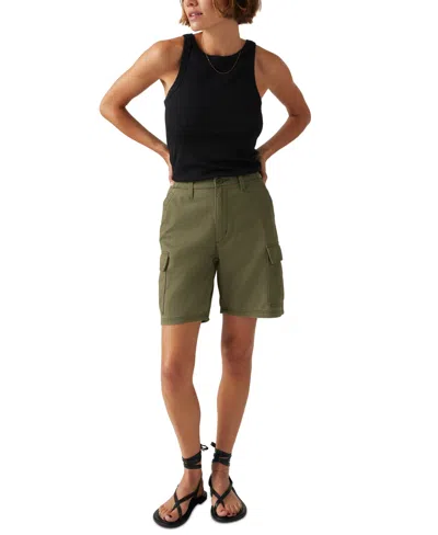 Levi's Baggy Cargo Shorts In Army Green